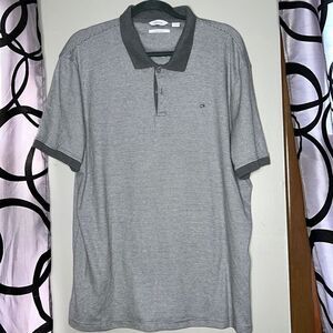 Calvin Klein liquid touch striped short sleeve polo, top size extra large